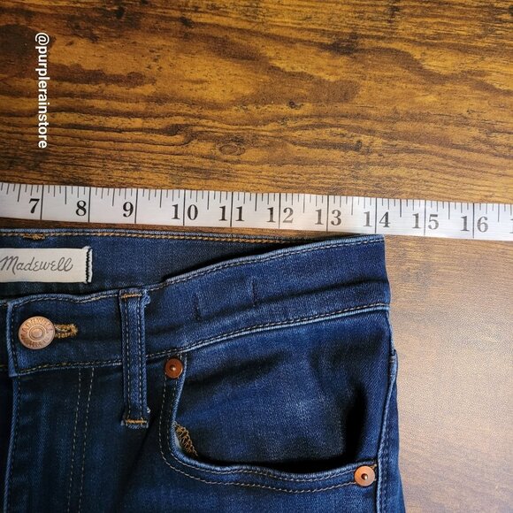 Madewell Jeans Size 28 Skinny 9" High Riser Larkspur Wash F8990 Stretch Denim - Picture 6 of 11
